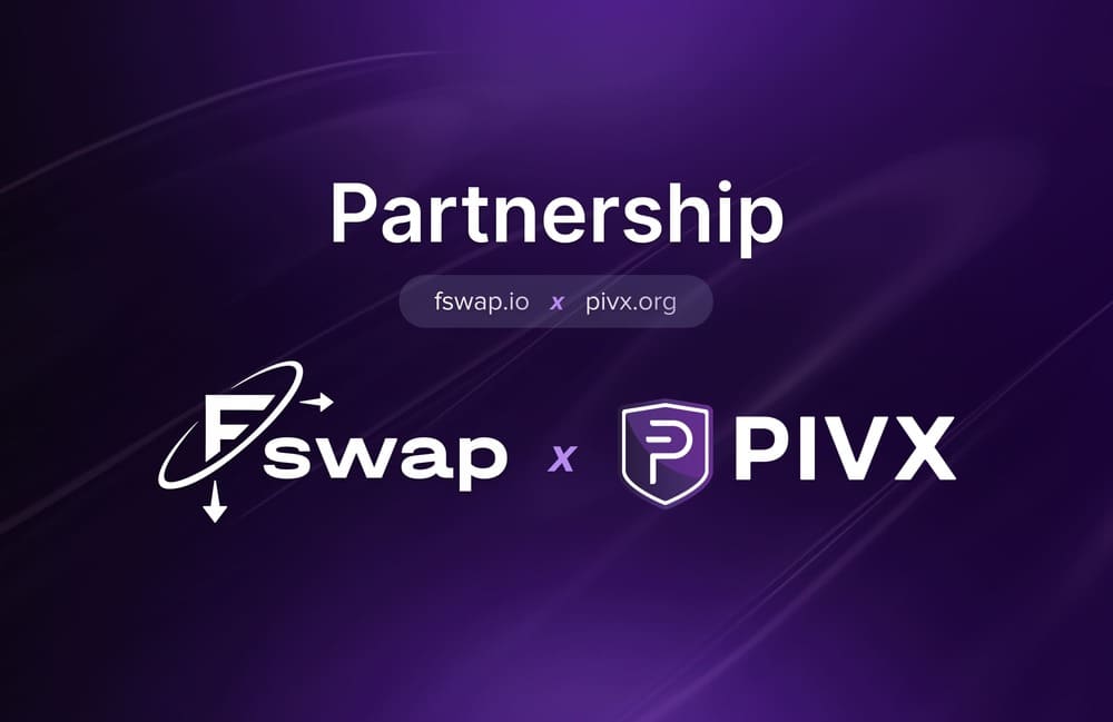 Fswap x PIVX partnership — decentralized privacy coin now available for instant crypto swaps on Fswap.io